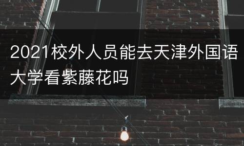 2021校外人员能去天津外国语大学看紫藤花吗