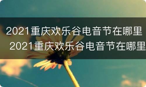2021重庆欢乐谷电音节在哪里 2021重庆欢乐谷电音节在哪里举办
