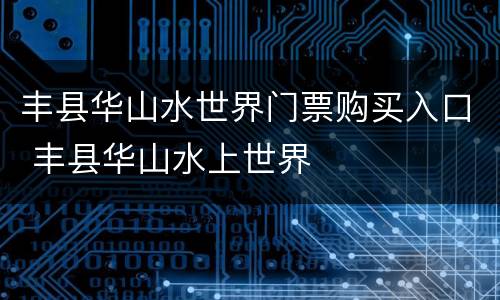 丰县华山水世界门票购买入口 丰县华山水上世界