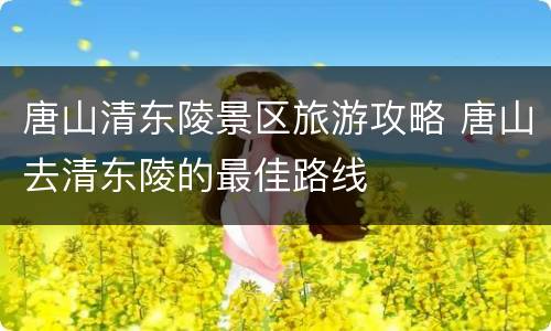 唐山清东陵景区旅游攻略 唐山去清东陵的最佳路线