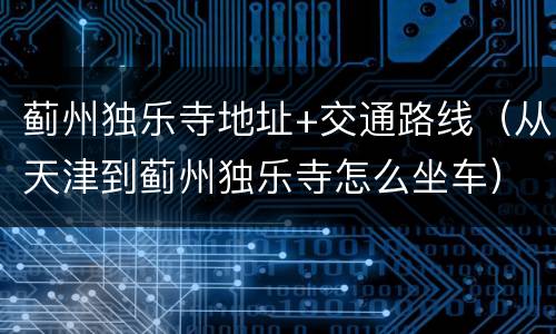 蓟州独乐寺地址+交通路线（从天津到蓟州独乐寺怎么坐车）