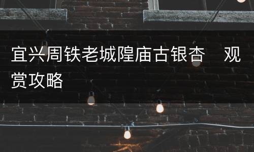 宜兴周铁老城隍庙古银杏​观赏攻略