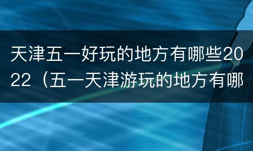 天津五一好玩的地方有哪些2022（五一天津游玩的地方有哪些）
