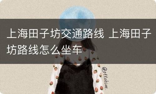 上海田子坊交通路线 上海田子坊路线怎么坐车
