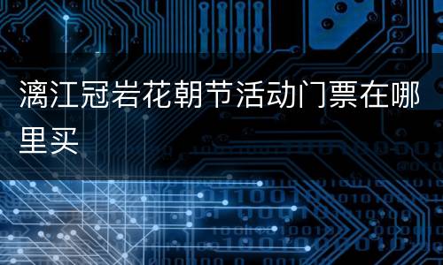 漓江冠岩花朝节活动门票在哪里买