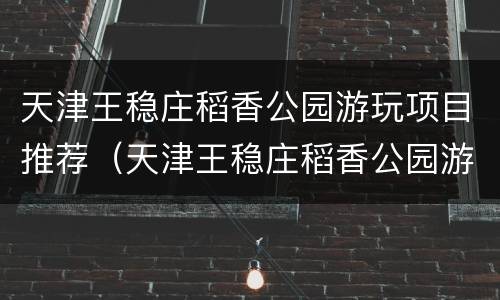 天津王稳庄稻香公园游玩项目推荐（天津王稳庄稻香公园游玩项目推荐）