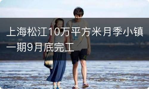 上海松江10万平方米月季小镇一期9月底完工