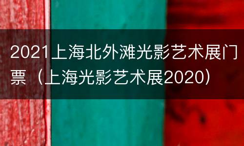 2021上海北外滩光影艺术展门票（上海光影艺术展2020）