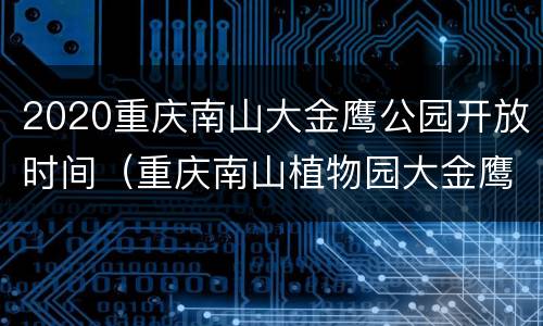 2020重庆南山大金鹰公园开放时间（重庆南山植物园大金鹰）