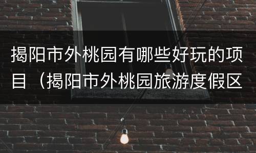 揭阳市外桃园有哪些好玩的项目（揭阳市外桃园旅游度假区在哪里）