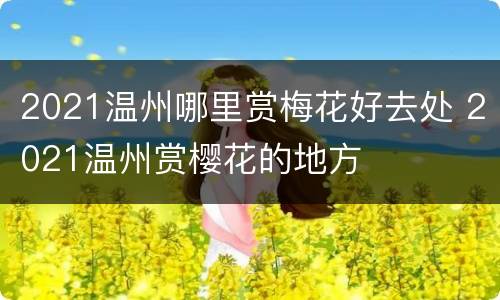 2021温州哪里赏梅花好去处 2021温州赏樱花的地方