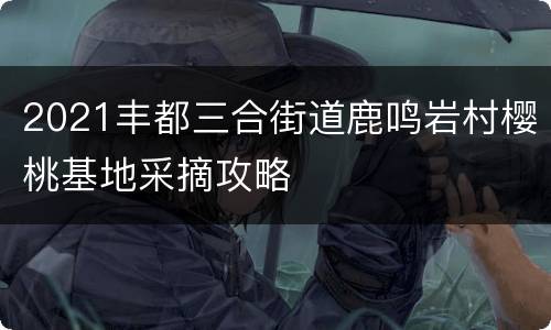 2021丰都三合街道鹿鸣岩村樱桃基地采摘攻略