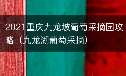 2021重庆九龙坡葡萄采摘园攻略（九龙湖葡萄采摘）