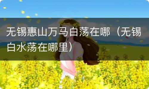 无锡惠山万马白荡在哪（无锡白水荡在哪里）
