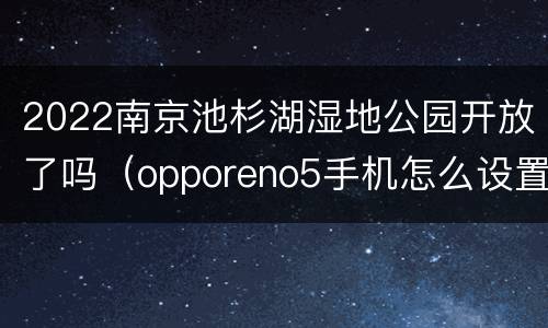 2022南京池杉湖湿地公园开放了吗（opporeno5手机怎么设置5g）