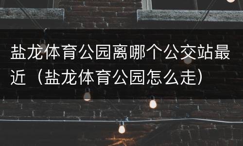 盐龙体育公园离哪个公交站最近（盐龙体育公园怎么走）