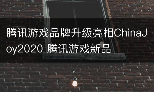 腾讯游戏品牌升级亮相ChinaJoy2020 腾讯游戏新品
