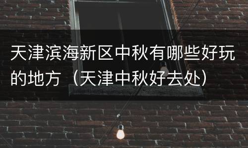 天津滨海新区中秋有哪些好玩的地方（天津中秋好去处）
