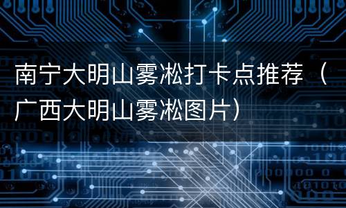南宁大明山雾凇打卡点推荐（广西大明山雾凇图片）