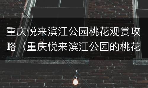 重庆悦来滨江公园桃花观赏攻略（重庆悦来滨江公园的桃花开了吗）