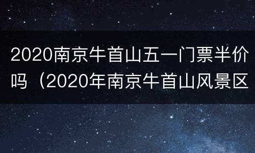 2020南京牛首山五一门票半价吗（2020年南京牛首山风景区免费门票预约）