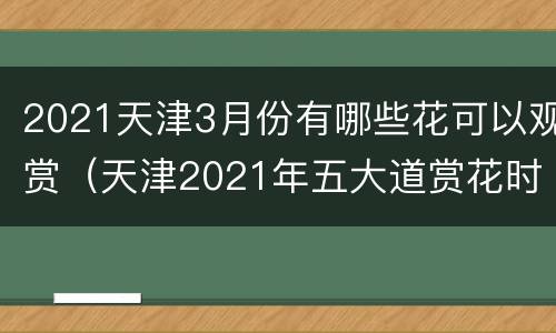 2021天津3月份有哪些花可以观赏（天津2021年五大道赏花时间地点）