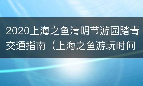 2020上海之鱼清明节游园踏青交通指南（上海之鱼游玩时间）