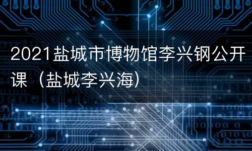2021盐城市博物馆李兴钢公开课（盐城李兴海）