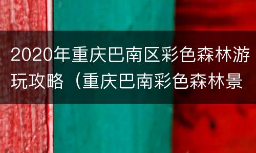 2020年重庆巴南区彩色森林游玩攻略（重庆巴南彩色森林景区）
