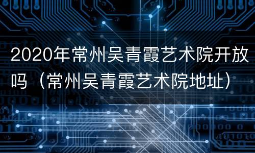 2020年常州吴青霞艺术院开放吗（常州吴青霞艺术院地址）