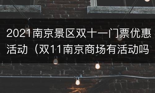 2021南京景区双十一门票优惠活动（双11南京商场有活动吗）