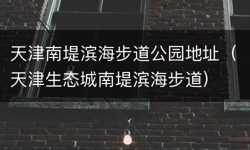 天津南堤滨海步道公园地址（天津生态城南堤滨海步道）