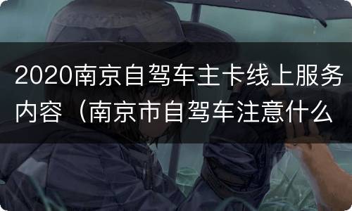 2020南京自驾车主卡线上服务内容（南京市自驾车注意什么）