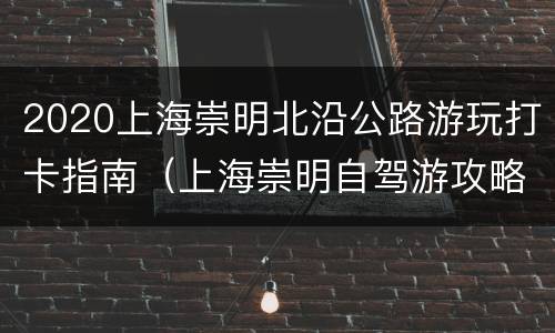 2020上海崇明北沿公路游玩打卡指南（上海崇明自驾游攻略）