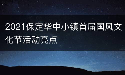 2021保定华中小镇首届国风文化节活动亮点