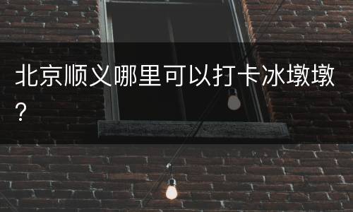 北京顺义哪里可以打卡冰墩墩?