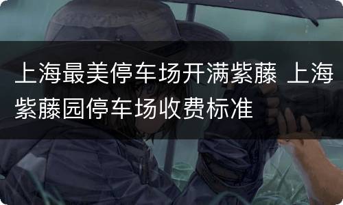 上海最美停车场开满紫藤 上海紫藤园停车场收费标准