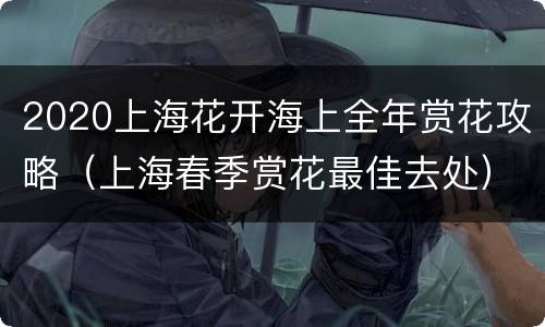 2020上海花开海上全年赏花攻略（上海春季赏花最佳去处）