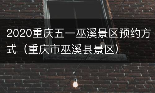 2020重庆五一巫溪景区预约方式（重庆市巫溪县景区）