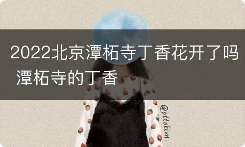 2022北京潭柘寺丁香花开了吗 潭柘寺的丁香