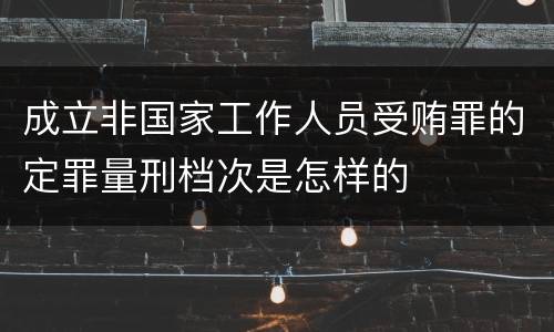 成立非国家工作人员受贿罪的定罪量刑档次是怎样的