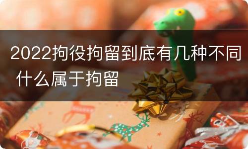 2022拘役拘留到底有几种不同 什么属于拘留