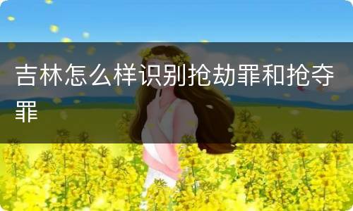 吉林怎么样识别抢劫罪和抢夺罪