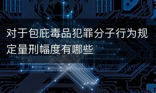 对于包庇毒品犯罪分子行为规定量刑幅度有哪些