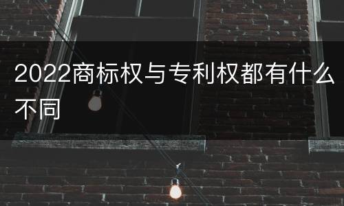 2022商标权与专利权都有什么不同