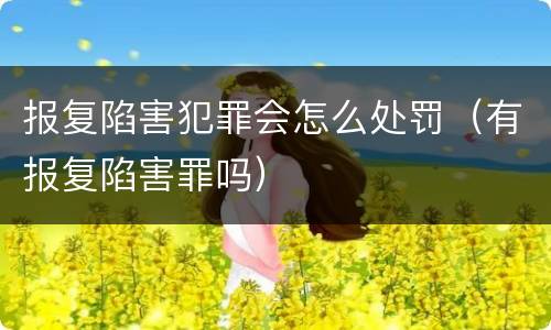 报复陷害犯罪会怎么处罚（有报复陷害罪吗）