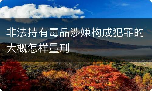 非法持有毒品涉嫌构成犯罪的大概怎样量刑