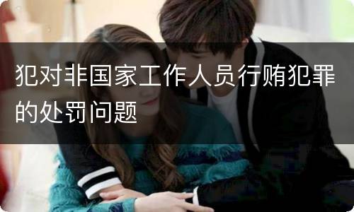 犯对非国家工作人员行贿犯罪的处罚问题
