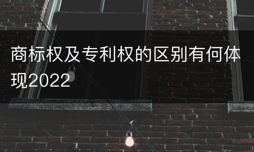 商标权及专利权的区别有何体现2022