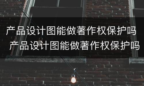 产品设计图能做著作权保护吗 产品设计图能做著作权保护吗为什么